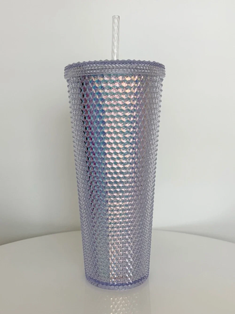 Starbucks 2023 Iridescent Pink/Purple Studded Venti Tumbler 24oz Cold Cup
